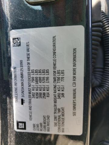 Photo 11 VIN: 1GNSKMKD4MR251090 - CHEVROLET TAHOE 