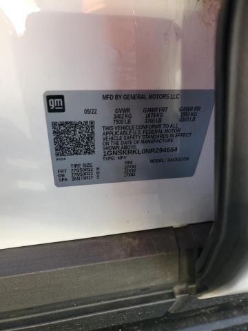 Photo 13 VIN: 1GNSKRKL0NR294654 - CHEVROLET TAHOE K150 