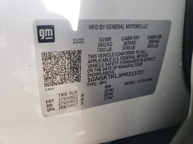 Photo 12 VIN: 1GNSKTKL3PR213727 - CHEVROLET TAHOE K150 