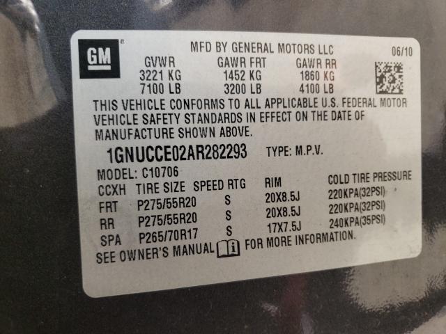 Photo 9 VIN: 1GNUCCE02AR282293 - CHEVROLET TAHOE C150 