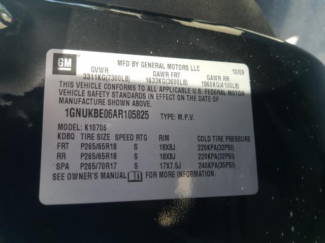 Photo 9 VIN: 1GNUKBE06AR105825 - CHEVROLET TAHOE K150 