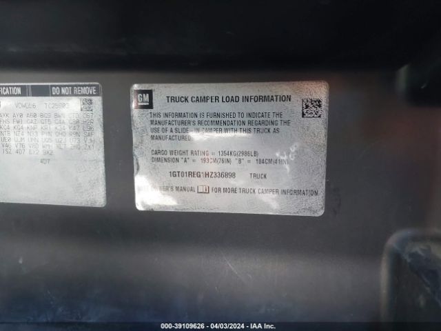 Photo 8 VIN: 1GT01REG1HZ336898 - GMC SIERRA 2500HD 