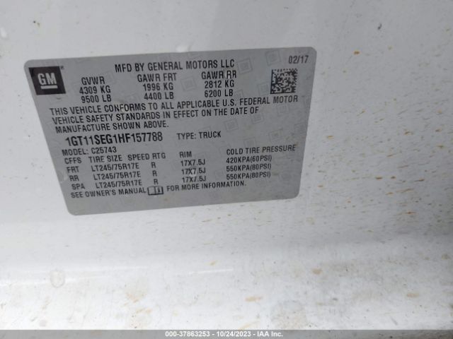 Photo 8 VIN: 1GT11SEG1HF157788 - GMC SIERRA 2500HD 