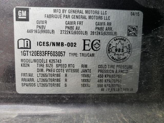 Photo 11 VIN: 1GT120E83FF603057 - GMC SIERRA K25 