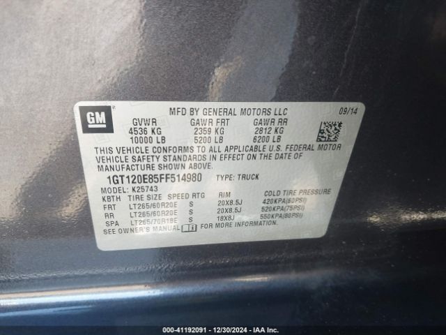 Photo 8 VIN: 1GT120E85FF514980 - GMC SIERRA 