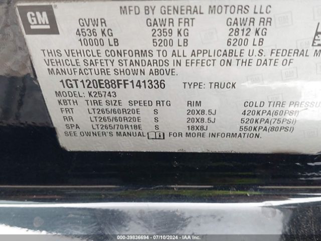 Photo 8 VIN: 1GT120E88FF141336 - GMC SIERRA 