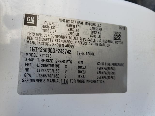 Photo 9 VIN: 1GT125E80DF243742 - GMC SIERRA K25 