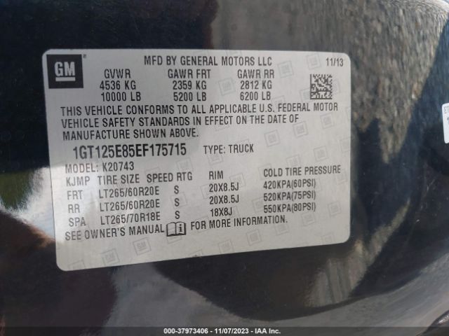 Photo 8 VIN: 1GT125E85EF175715 - GMC SIERRA 2500HD 