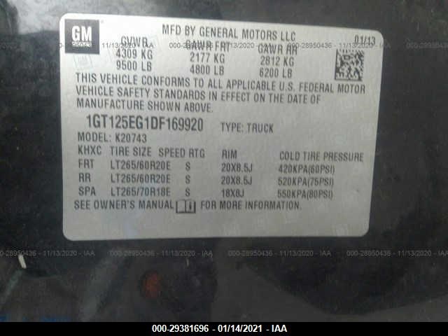 Photo 8 VIN: 1GT125EG1DF169920 - GMC SIERRA 2500HD 