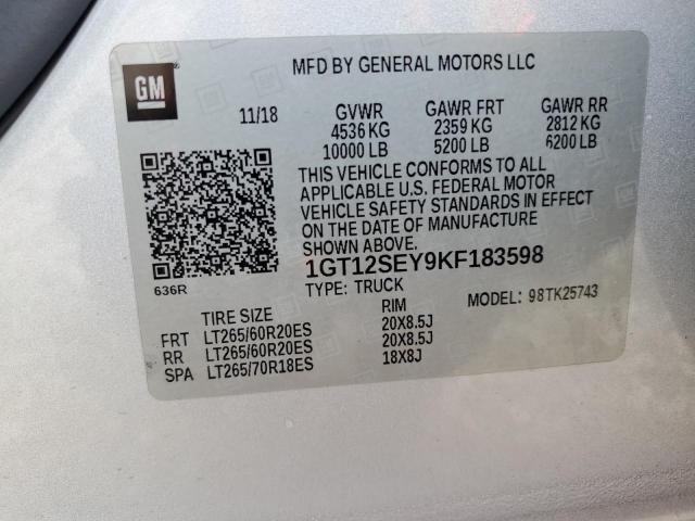 Photo 11 VIN: 1GT12SEY9KF183598 - GMC SIERRA K25 