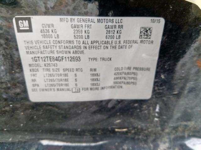 Photo 9 VIN: 1GT12TE84GF112693 - GMC SIERRA K25 