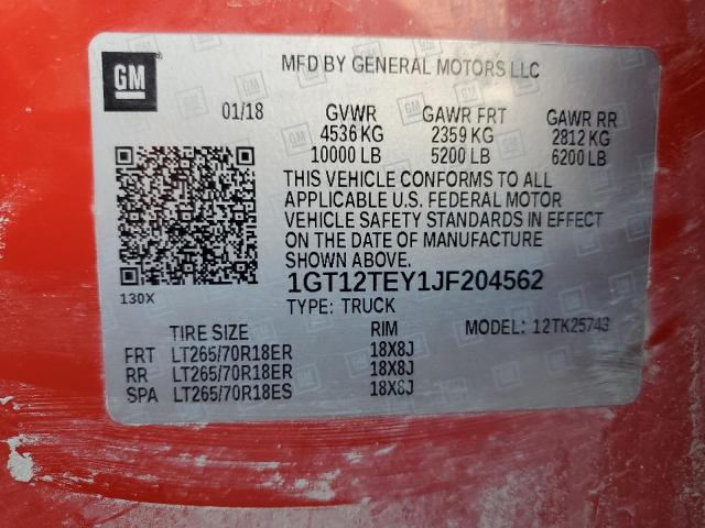 Photo 11 VIN: 1GT12TEY1JF204562 - GMC SIERRA 