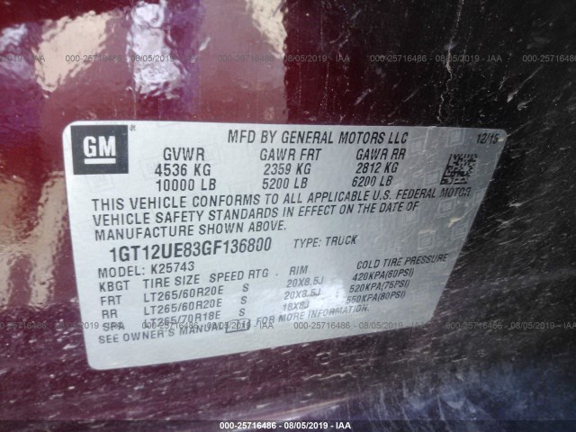 Photo 8 VIN: 1GT12UE83GF136800 - GMC SIERRA 