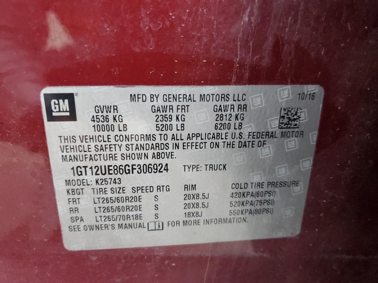 Photo 11 VIN: 1GT12UE86GF306924 - GMC SIERRA 