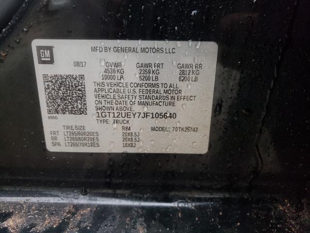 Photo 9 VIN: 1GT12UEY7JF105640 - GMC SIERRA K25 