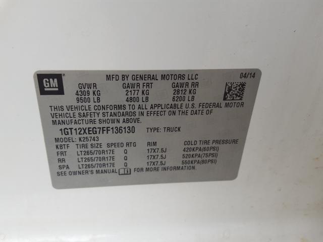 Photo 9 VIN: 1GT12XEG7FF136130 - GMC SIERRA K25 