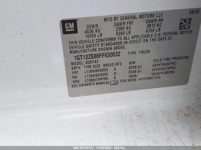 Photo 8 VIN: 1GT12ZE88FF630632 - GMC SIERRA 