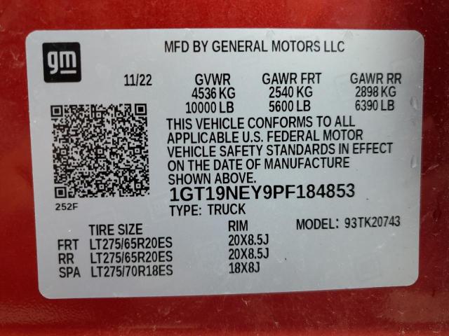 Photo 12 VIN: 1GT19NEY9PF184853 - GMC SIERRA K25 