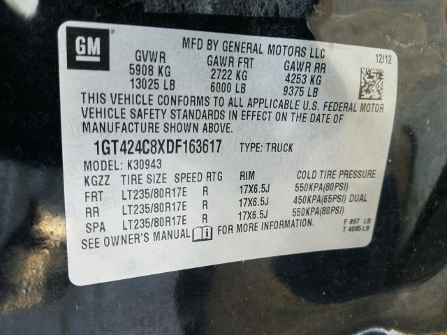 Photo 9 VIN: 1GT424C8XDF163617 - GMC SIERRA K35 