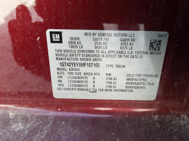 Photo 9 VIN: 1GT42YEY8HF187165 - GMC SIERRA K35 