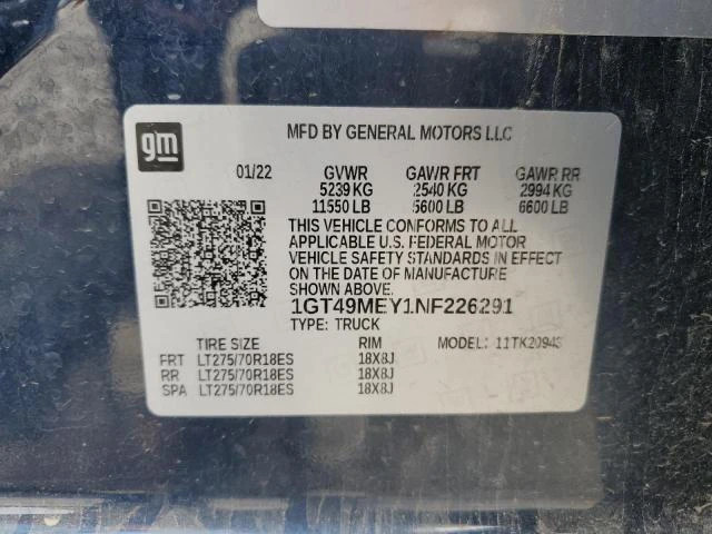 Photo 11 VIN: 1GT49MEY1NF226291 - GMC SIERRA K25 