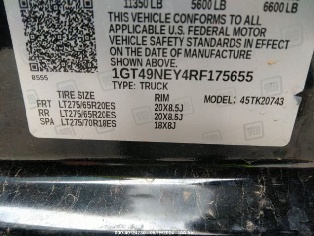 Photo 8 VIN: 1GT49NEY4RF175655 - GMC SIERRA HD 