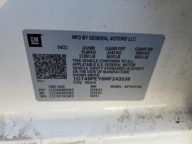 Photo 11 VIN: 1GT49PEY6MF243538 - GMC SIERRA K25 