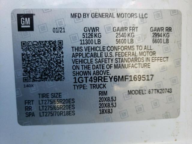 Photo 9 VIN: 1GT49REY6MF169517 - GMC SIERRA K25 