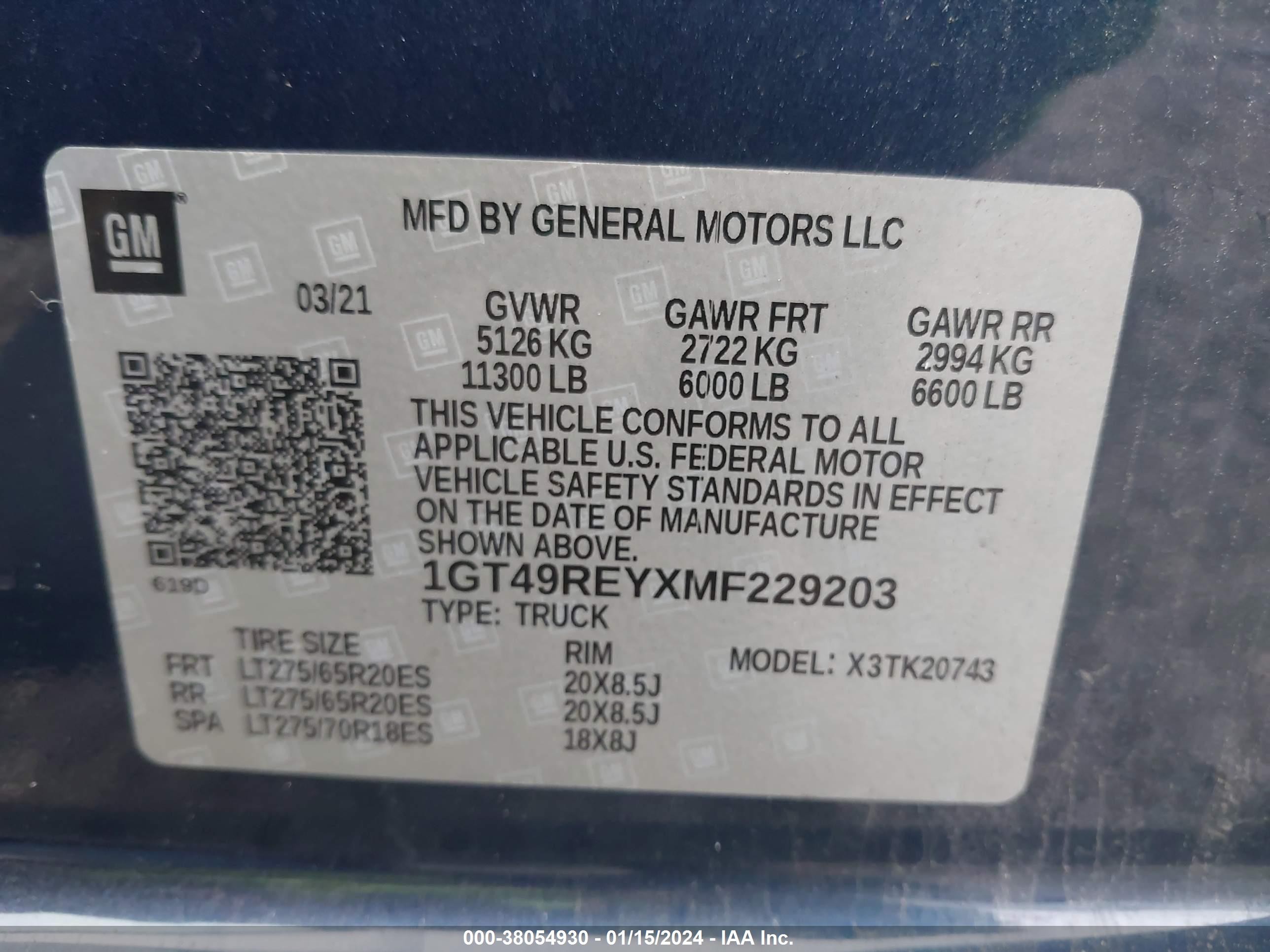 Photo 8 VIN: 1GT49REYXMF229203 - GMC SIERRA 