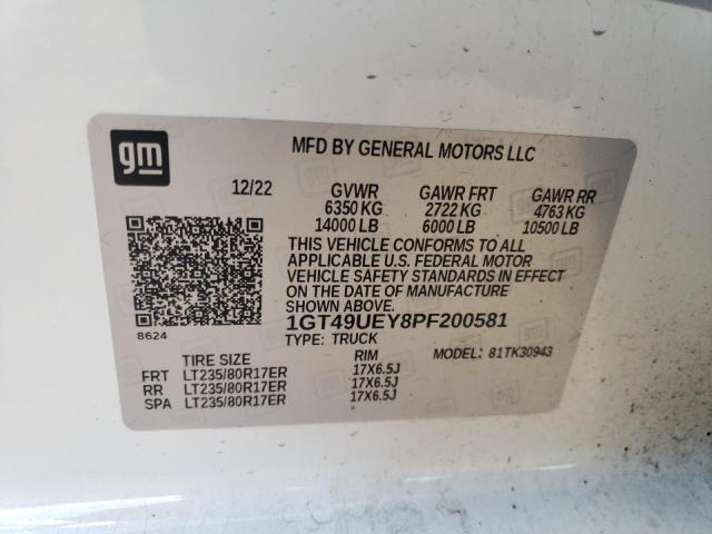 Photo 12 VIN: 1GT49UEY8PF200581 - GMC SIERRA K35 