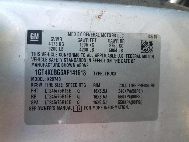 Photo 9 VIN: 1GT4K0BG6AF141613 - GMC SIERRA K25 