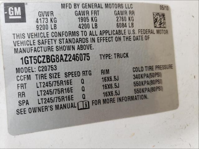 Photo 9 VIN: 1GT5CZBG8AZ246075 - GMC SIERRA C25 