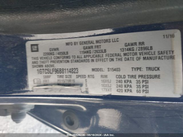 Photo 8 VIN: 1GTC5LF96B8114823 - GMC CANYON 