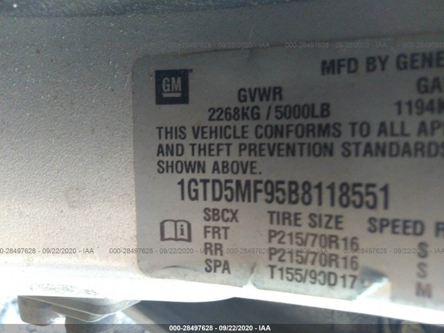 Photo 8 VIN: 1GTD5MF95B8118551 - GMC CANYON 