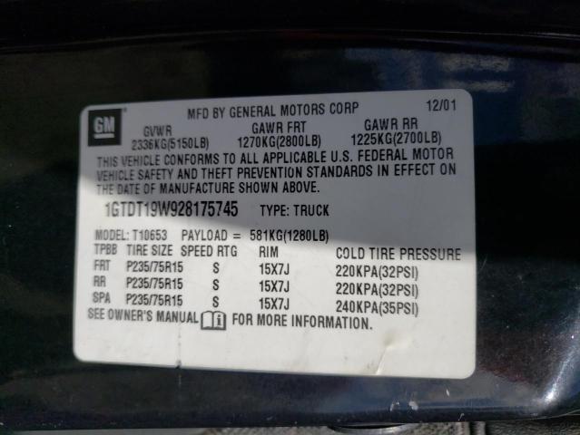 Photo 9 VIN: 1GTDT19W928175745 - GMC SONOMA 