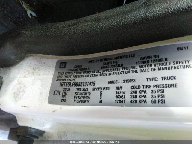 Photo 8 VIN: 1GTE5LF96B8137415 - GMC CANYON 