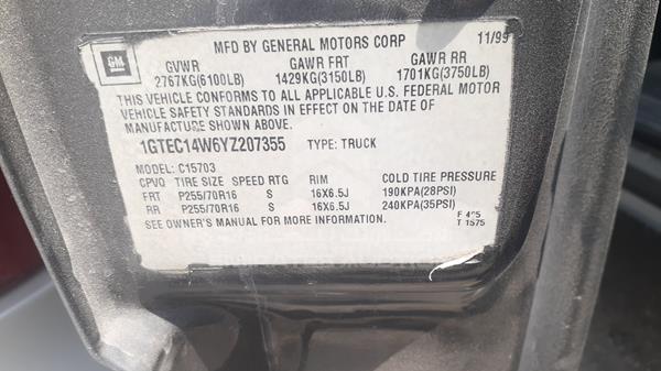 Photo 3 VIN: 1GTEC14W6YZ207355 - GMC SIERRA 