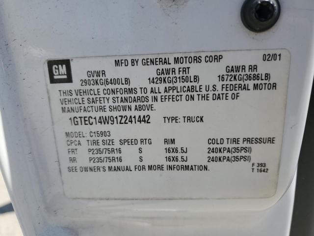 Photo 11 VIN: 1GTEC14W91Z241442 - GMC SIERRA 