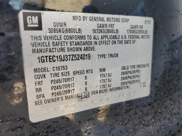 Photo 11 VIN: 1GTEC19J37Z524019 - GMC SIERRA 