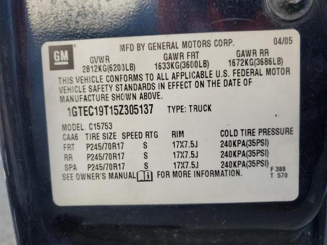 Photo 11 VIN: 1GTEC19T15Z305137 - GMC SIERRA 