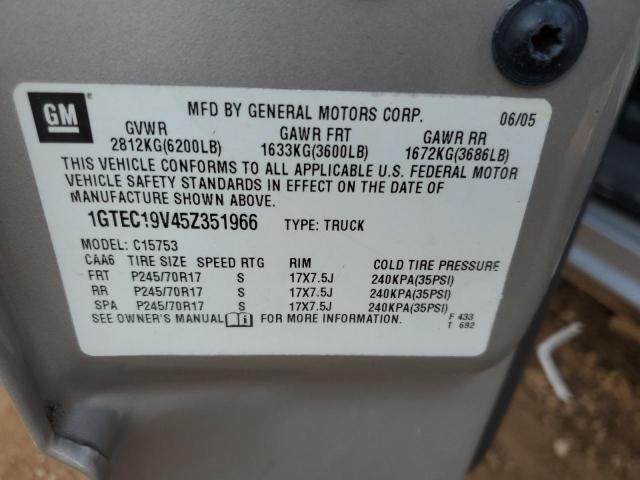 Photo 12 VIN: 1GTEC19V45Z351966 - GMC NEW SIERRA 