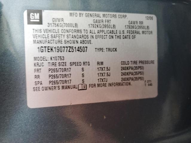 Photo 11 VIN: 1GTEK19077Z514507 - GMC SIERRA 