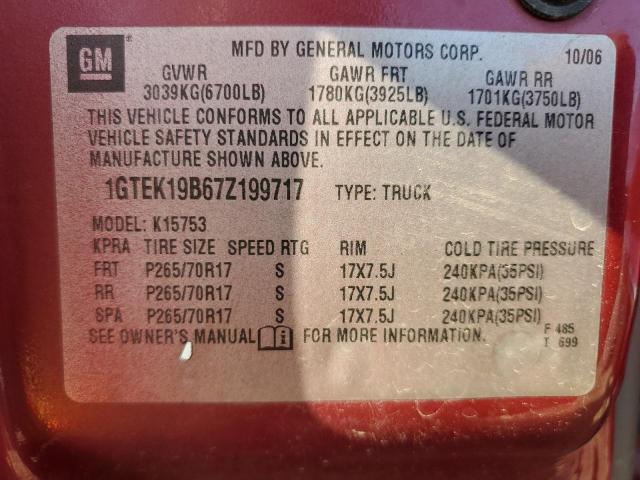 Photo 11 VIN: 1GTEK19B67Z199717 - GMC SIERRA 