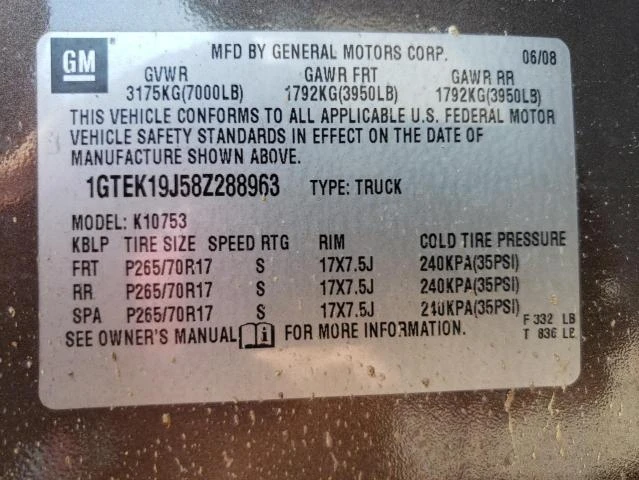 Photo 11 VIN: 1GTEK19J58Z288963 - GMC SIERRA K15 