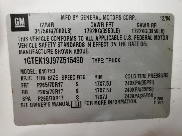 Photo 11 VIN: 1GTEK19J97Z515490 - GMC SIERRA 