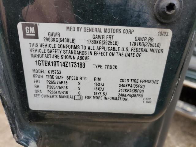 Photo 11 VIN: 1GTEK19T14Z173188 - GMC SIERRA 