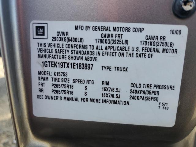 Photo 11 VIN: 1GTEK19TX1E183897 - GMC SIERRA 