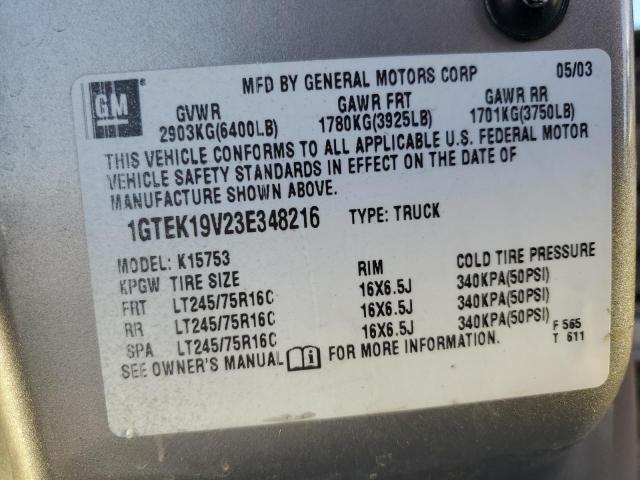 Photo 11 VIN: 1GTEK19V23E348216 - GMC NEW SIERRA 