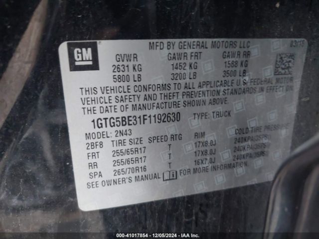 Photo 8 VIN: 1GTG5BE31F1192630 - GMC CANYON 