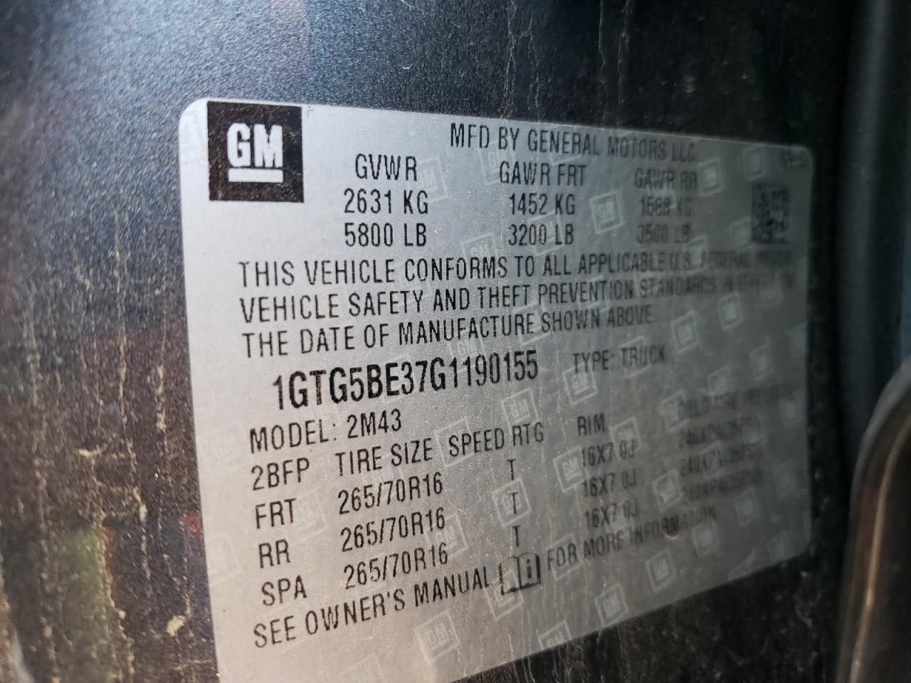 Photo 11 VIN: 1GTG5BE37G1190155 - GMC CANYON 